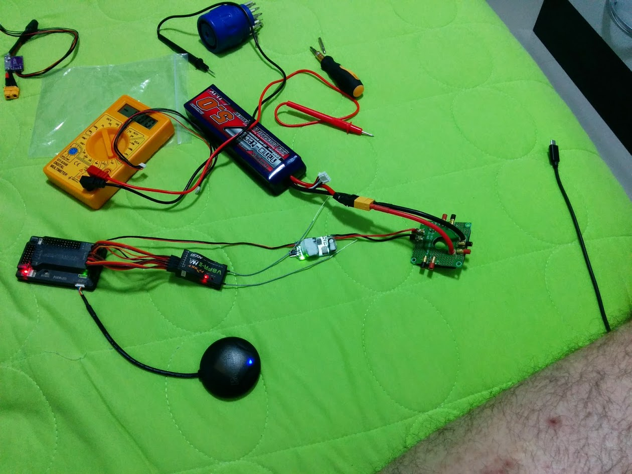 Bench tests: PDB, UBEC, GPS and telemetry