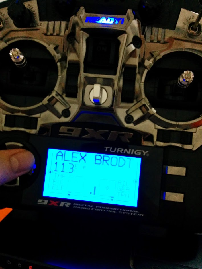 Turnigy 9XR configured with my model