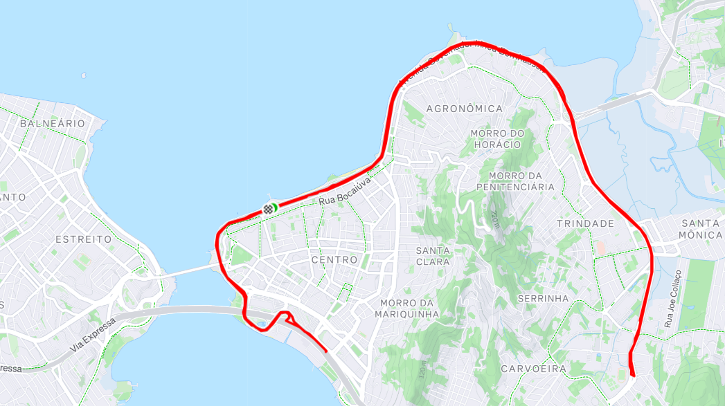 Mapa, Meia Maratona Internacional de Floripa 2025