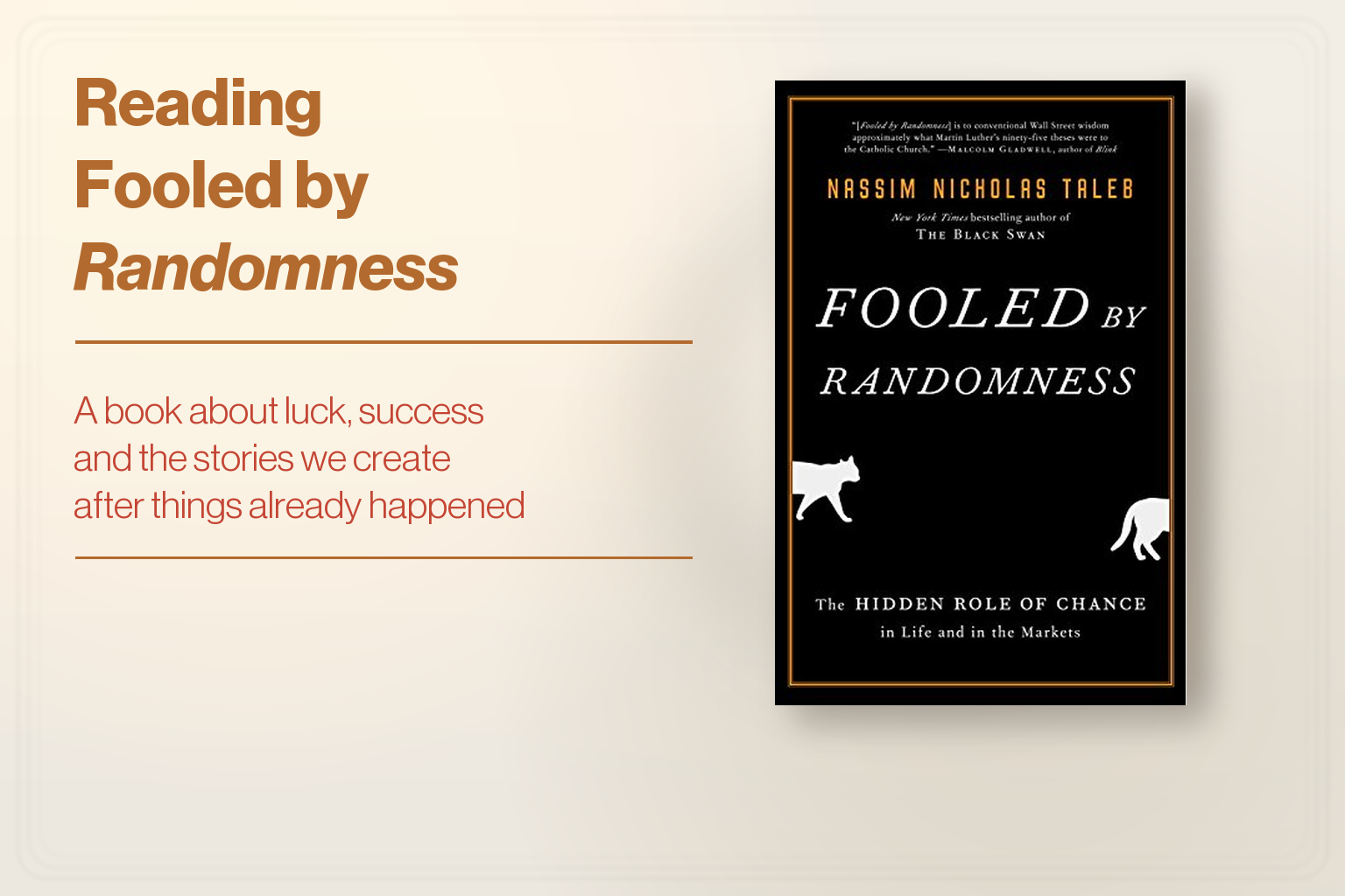 Reading Fooled by Randomness