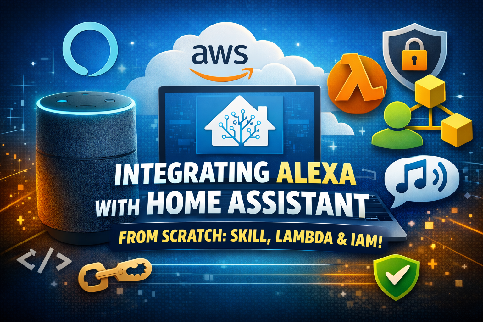 How to integrate Alexa with Home Assistant the "raw" way (Skill + Lambda + IAM + Alexa Media Player)