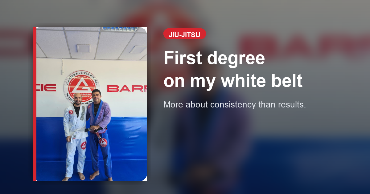 First degree in jiu-jitsu